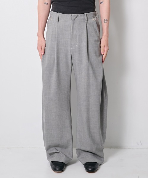 CONZ スラックス summer carve leg trousers super 110 メンズ