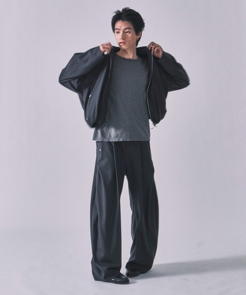 CONZ スラックス summer carve leg trousers super 110 メンズ