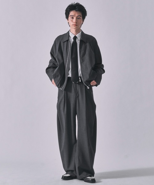 CONZ スラックス summer carve leg trousers super 110 メンズ