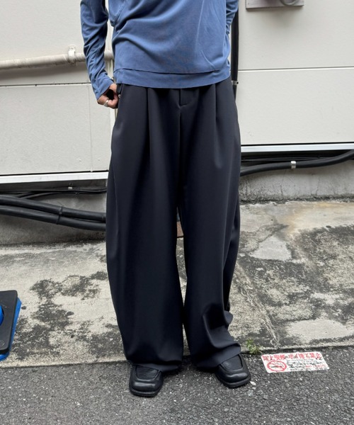 CONZ スラックス summer carve leg trousers super 110/Super 110s