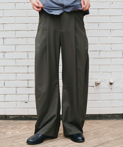 CONZ スラックス summer carve leg trousers super 110/Super 110s