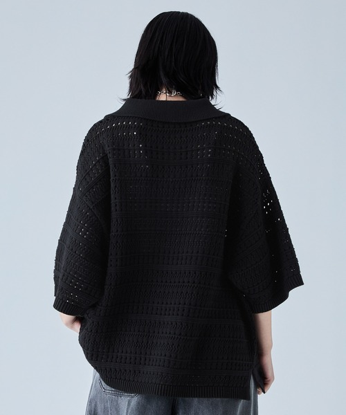 「CIASENSE」 半袖ポロシャツ L チャコールグレー メンズ_画像8