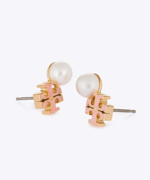 ピアス ムーンダンス ロゴ＆パール スタッドピアス レディースの画像