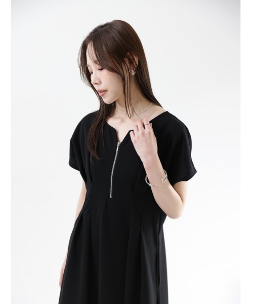 fifth（フィフス） ワンピース 半袖 前後2wayウエストタックワンピース