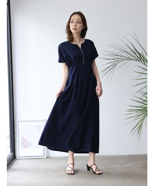 fifth（フィフス） ワンピース 半袖 前後2wayウエストタックワンピース