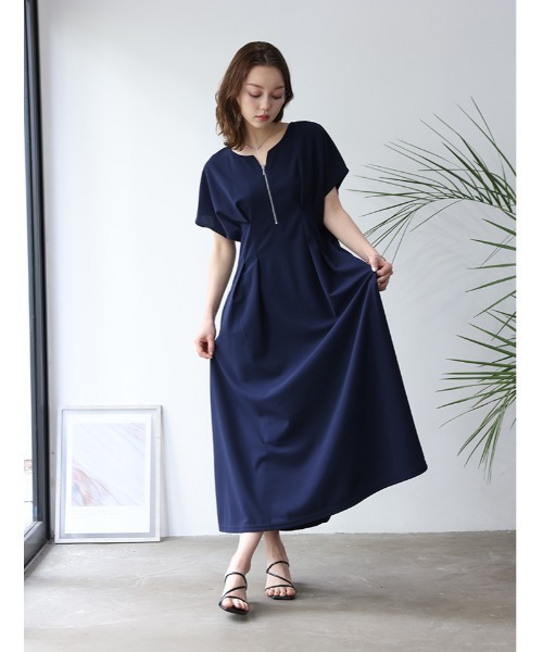 fifth（フィフス） ワンピース 半袖 前後2wayウエストタックワンピース