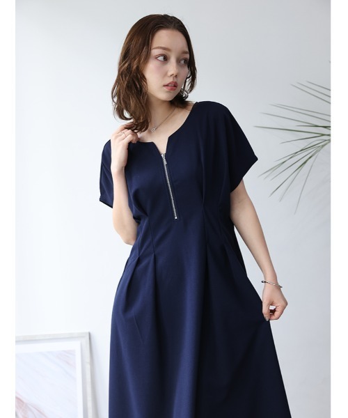 fifth（フィフス） ワンピース 半袖 前後2wayウエストタックワンピース