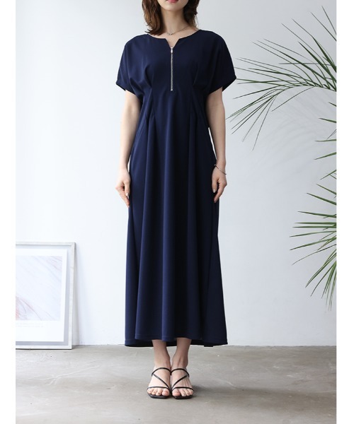 fifth（フィフス） ワンピース 半袖 前後2wayウエストタックワンピース