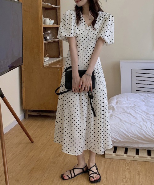 「MAISON DE THERESE」 半袖ワンピース FREE ブラック レディース_画像6