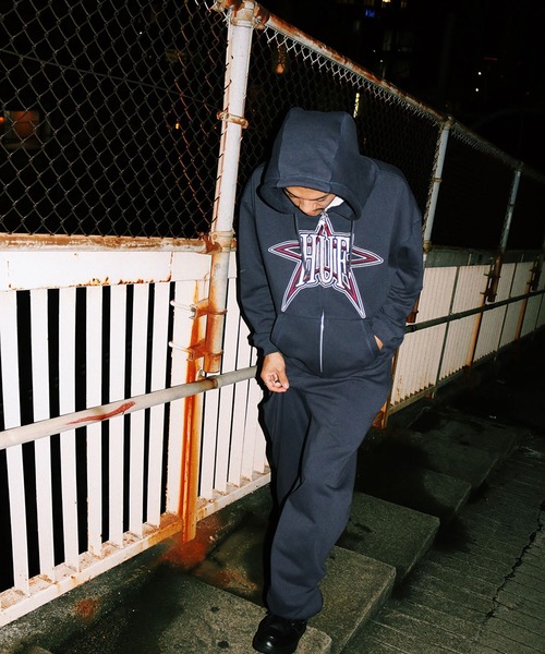 「HUF」 ジップアップパーカー X-LARGE ブラック メンズ_画像8