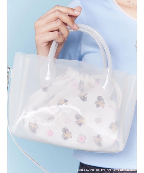 sanrio（サンリオ） ハンドバッグ 「日焼けHello Kitty×EMODA」CLEAR