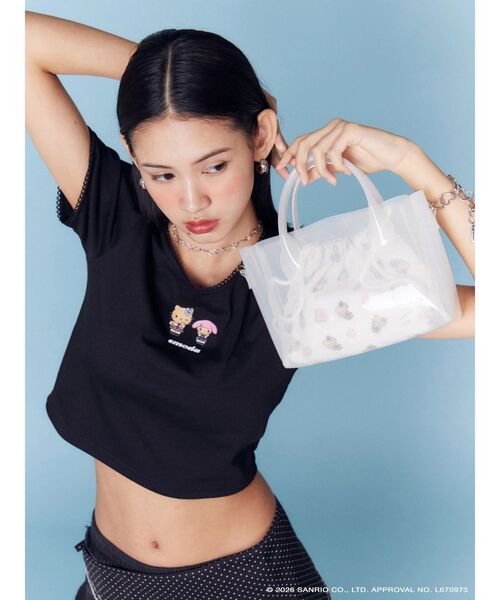 sanrio（サンリオ） ハンドバッグ 「日焼けHello Kitty×EMODA」CLEAR