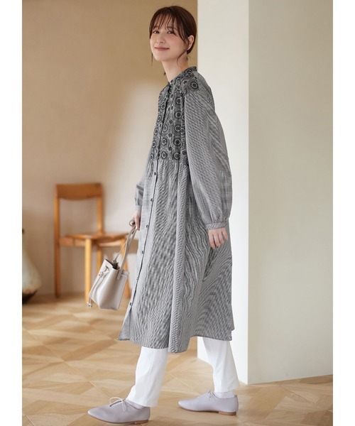 「Viola e Viola」 長袖ワンピース M チャコール レディース_画像3