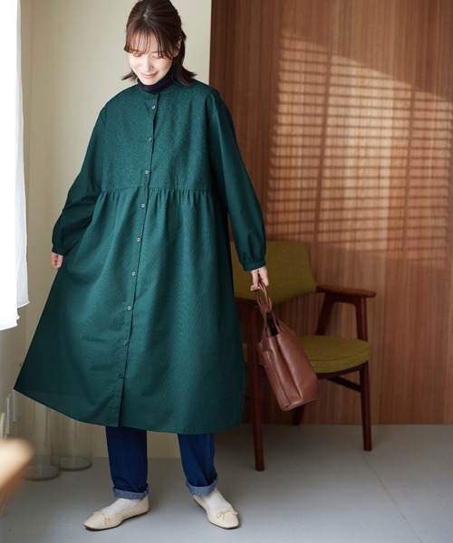 「Viola e Viola」 長袖ワンピース M チャコール レディース_画像8