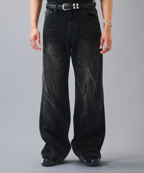 ANDER HUNK ジーンズ Crack ＆ Rigid Straight Denim/クラック