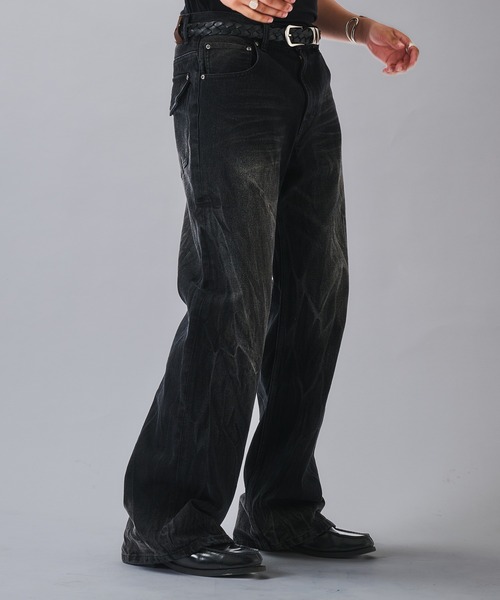 ANDER HUNK ジーンズ Crack ＆ Rigid Straight Denim/クラック