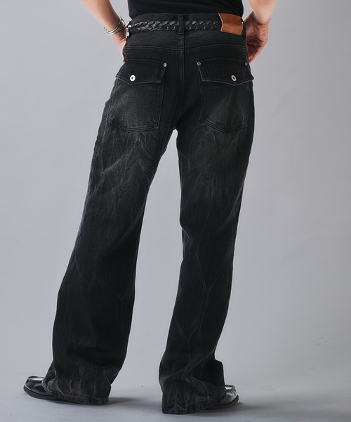 ANDER HUNK ジーンズ Crack ＆ Rigid Straight Denim/クラック