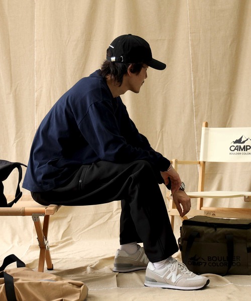 「CAMP7」 長袖Tシャツ M ホワイト メンズ_画像3