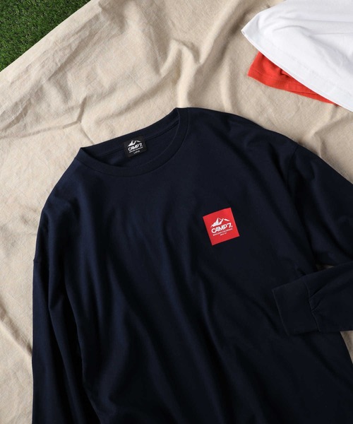 「CAMP7」 長袖Tシャツ M ホワイト メンズ_画像7