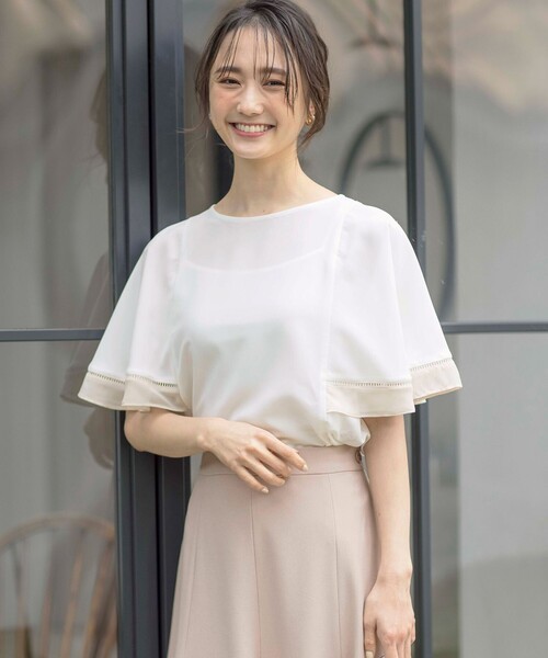 「ANY SIS」 ノースリーブブラウス 2 ネイビー レディース_画像3