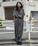 tシャツ 半袖 ルーズネック ピグメントロゴT...の詳細画像1