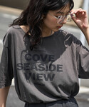 tシャツ 半袖 ルーズネック ピグメントロゴT...の詳細画像5