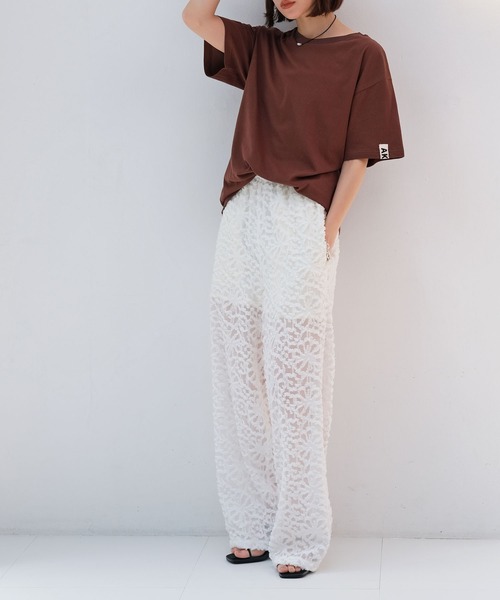 「AKTE」 半袖Tシャツ FREE ネイビー レディース_画像6
