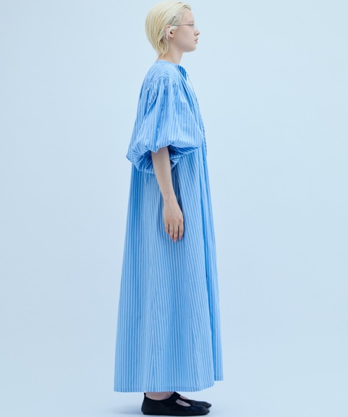 PERNA（ペルナ） 7分袖ワンピース LARGE ブルー レディース : ZOZOTOWN