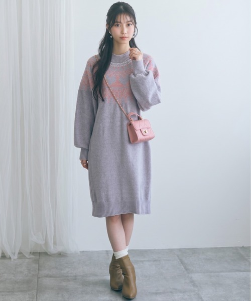 marun（マルン） ワンピース 「大きいサイズ」ハート柄モール