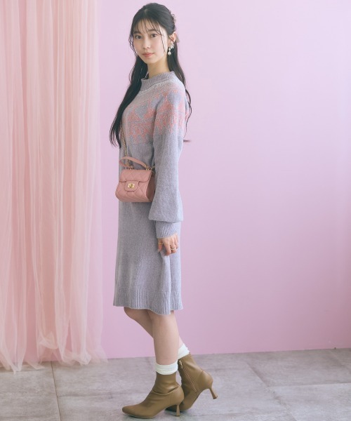 marun（マルン） ワンピース 「大きいサイズ」ハート柄モール