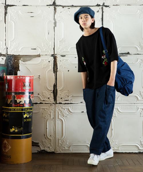 【PUNCHLINE】送料・関税込★bulky wide denim pants★EYLP6221 PUNCHLINE]☆BULKY WIDE DENIM PANTS (PUNCHLINE/デニム