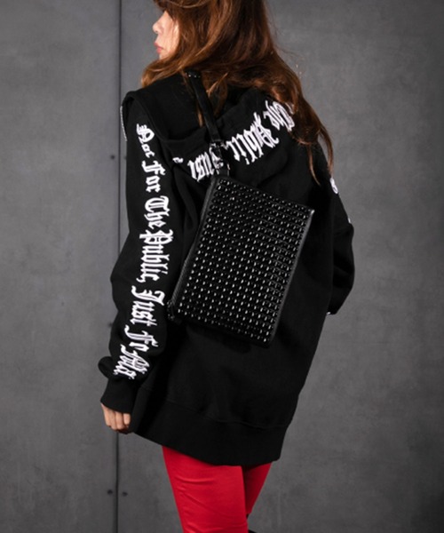 BLACK JACKALL CROWN クラッチバッグ パーティーバッグ スタッズ
