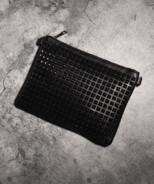 BLACK JACKALL CROWN クラッチバッグ パーティーバッグ スタッズ