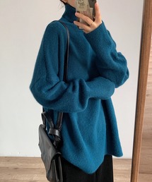 ニット セーター 柔らかなタートルネックセーター レディース