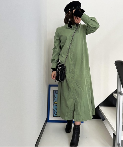 ARCADE ワンピース 袖ボリューム ロングシャツ -ARCADE Limited