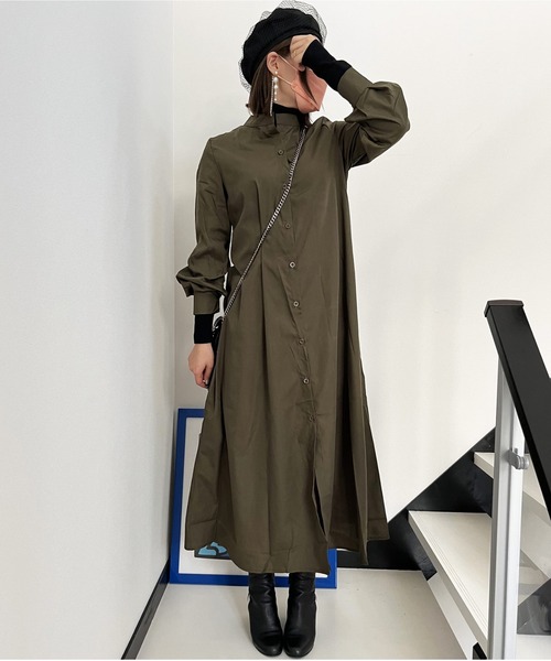 ARCADE（アーケード） ワンピース 袖ボリューム ロングシャツ