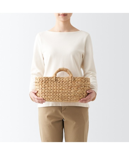 無印良品（MUJI） 収納 ウォーターヒヤシンス 持ち手付 オーバル