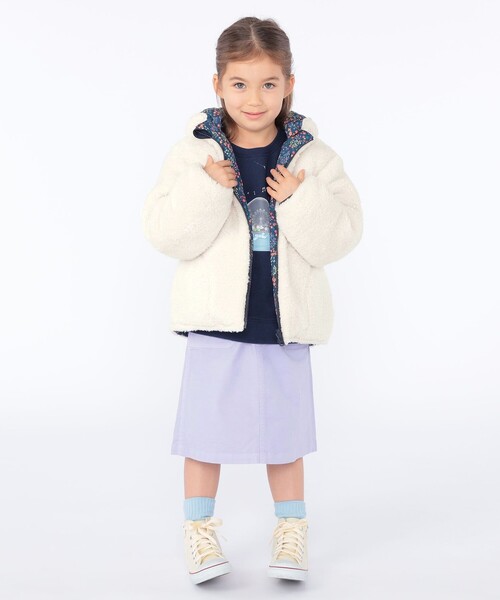 アウター SHIPS KIDS:100〜130cm / 「撥水/手洗い可能」ガールズ ボア  