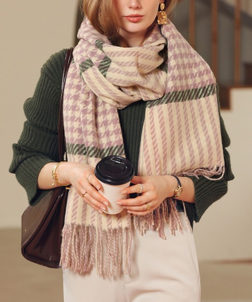 STYLEBLOCK（スタイルブロック） ストール マフラー 千鳥格子柄大判