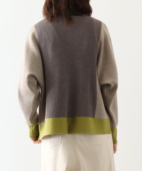 ニット セーター BRODIAEA 配色ハイネックプルオーバー レディース ニット セーター BRODIAEA 配色ハイネックプルオーバー