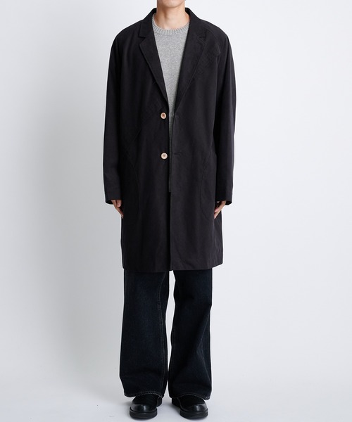 チェスターコート コート 「IHATOV/イーハトーブ」i.s. LONG COAT メンズの画像
