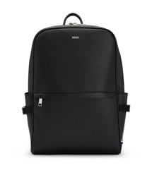 なし　ヒューゴボス　バッグパック　シルバートーン ロゴ リュック　レザー BOSS（HUGO BOSS） デイバック リュック シルバートーンBOSSロゴ