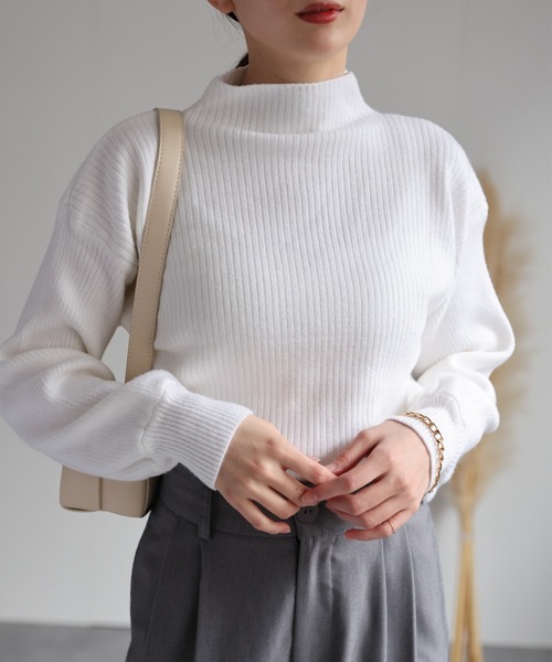 sakishimatokyo ニット セーター ボリュームスリーブ ボトルネック