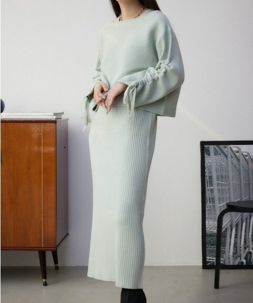 AZUL BY MOUSSY ワンピース レイヤードセットドローストリング