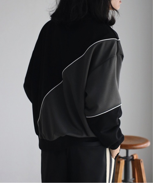 トレーナー スウェット ダンボール オーバーサイズ ライン 配色切替 プロオーバー「ユニセックス」 メンズ レディース | CREARE -LINO- | 19