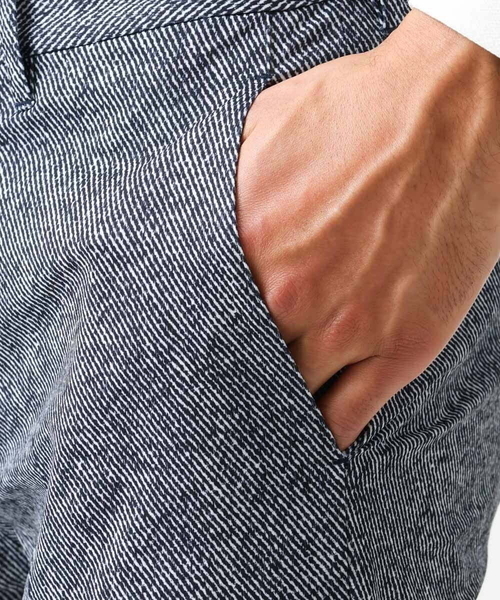 MICHEL KLEIN HOMME スラックス 総柄メッシュスラックスパンツ