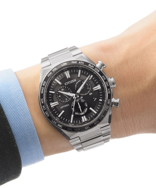 CITIZEN ATTESA アテッサ ソーラー電波クロノグラフ オールチタン ATTESA（CITIZEN） 腕時計 ATTESA アテッサ 光発電エコ
