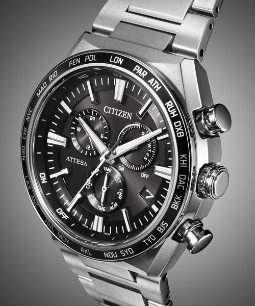 CITIZEN ATTESA アテッサ ソーラー電波クロノグラフ オールチタン ATTESA（CITIZEN） アテッサ シチズン CITIZEN ATTESA AT8044