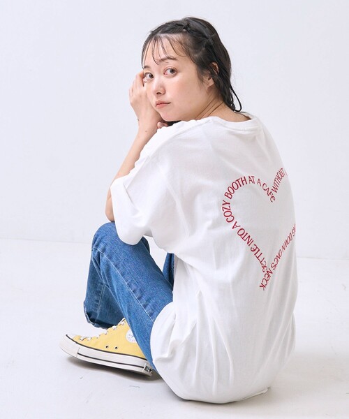 FREAK'S STORE tシャツ ハート刺繍Tシャツ レディース