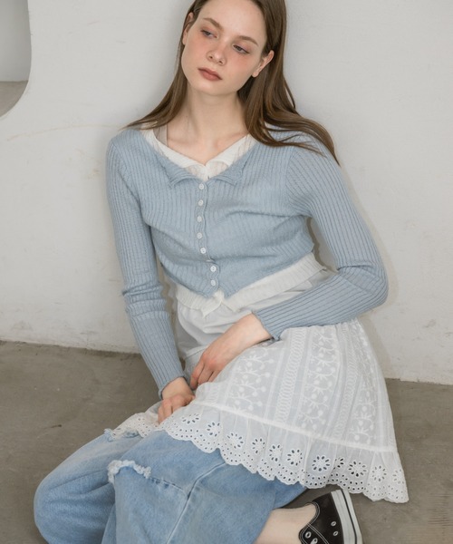 本日限定！！HOLIDAY ダメージデニムパンツ　28 DAMAGE DENIM HIGH WAIST WIDE BELTED FLARE PANTS｜HOLIDAY